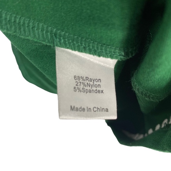 Tuckernuck NEW Miguelina Green Embroidered Shift Mini Dress Size 2XS - Picture 9 of 10